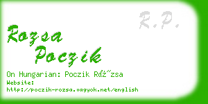 rozsa poczik business card